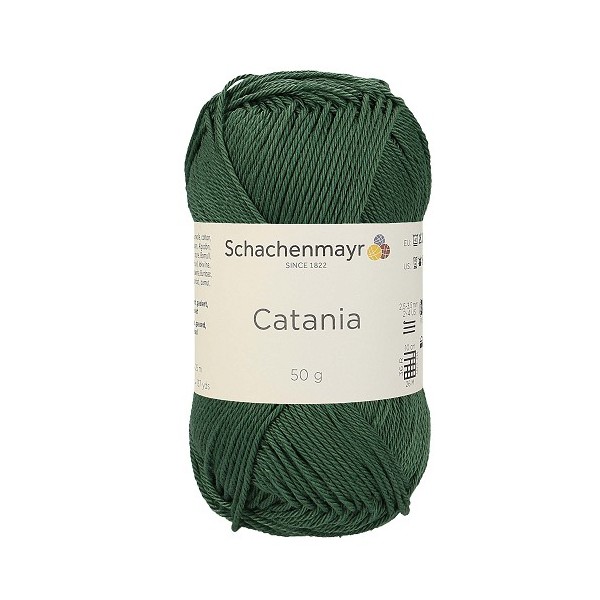 Pelote de Coton CATANIA 50g - Vert sapin -Fil à tricoter - Photo n°1
