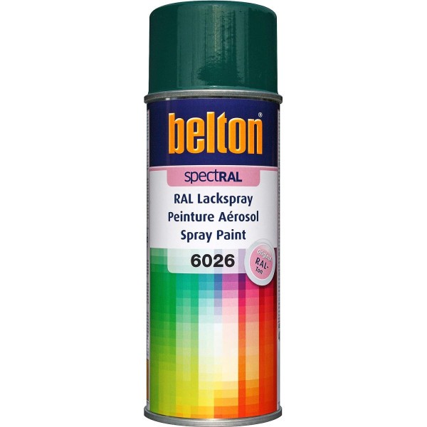 Bombe de peinture Belton Spectral RAL6026 vert opale 400ml - Photo n°1