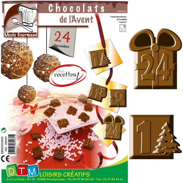 Moule thermoformé Chocolats de l'Avent - Photo n°1