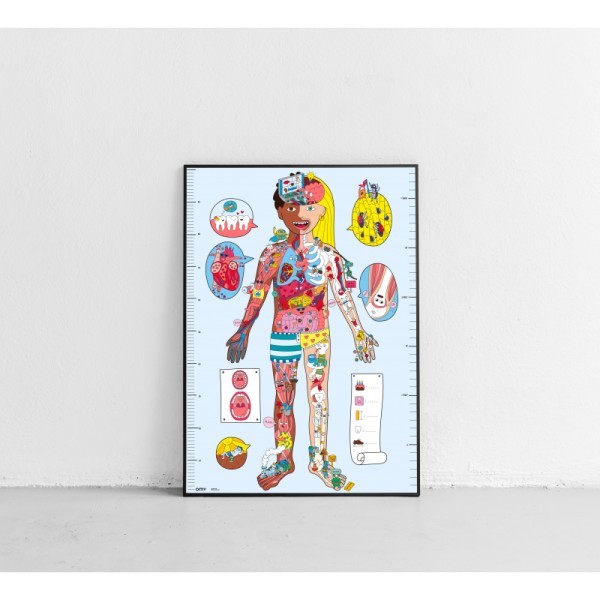 Poster géant MY BODY en couleur avec + 100 stickers made in France OMY - Photo n°1