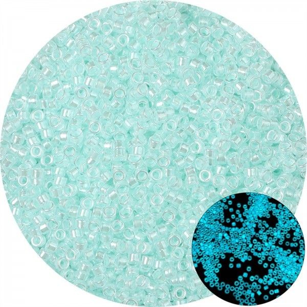 PS11905186 PAX 1 Sachet d'environ 700 Perles de rocaille en verre phosphorescent qui s'illumine 2.5m - Photo n°1