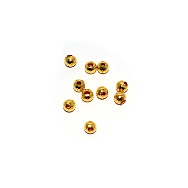 Perle ronde 4 mm doré x10 - Photo n°1