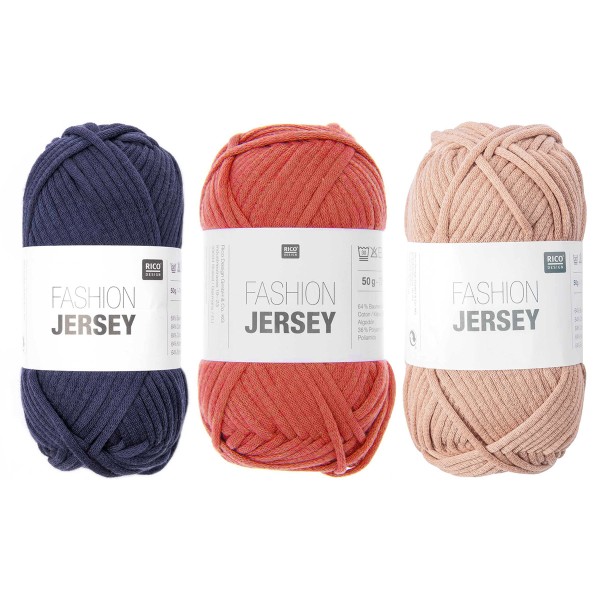 Fil à tricoter Rico Design - Fashion Jersey - Plusieurs coloris disponibles - 72 m - 50 g - Photo n°1