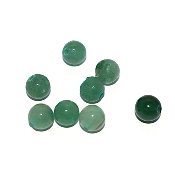 Perle aventurine 8 mm vert x10 - Photo n°1