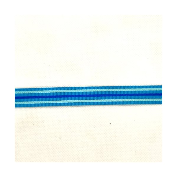 6M de ruban bleu polyester - 15mm - 9 - Photo n°1