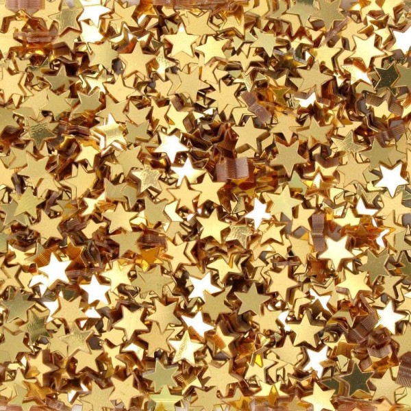 Sequins étoiles dorées - D7mm - environ 50 gr - Photo n°1