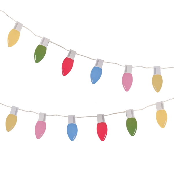 Guirlande d'ampoules multicolores en papier - 5 mètres 9,00 € - Photo n°1