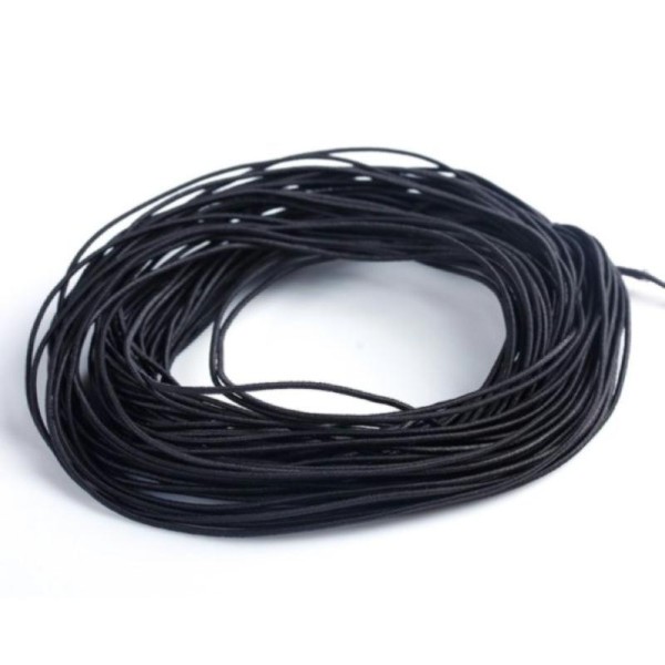 Nylon élastique noire 1 milimètre par 7 mètres - cordon noir - Photo n°1