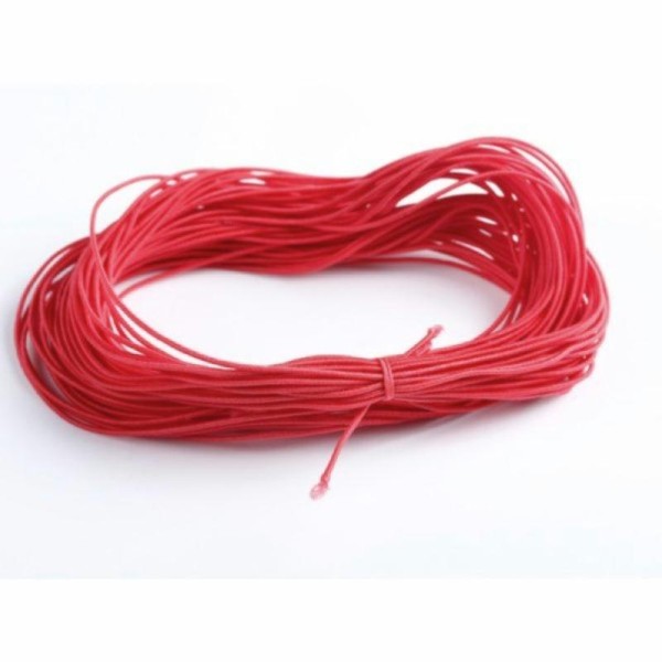 Nylon élastique rouge 1 milimètre par 7 mètres - cordon rouge - Photo n°1