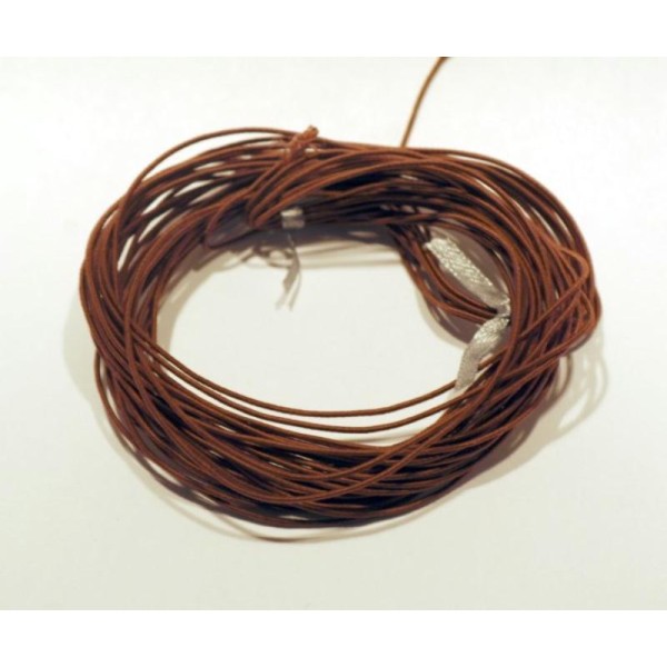 Nylon élastique marron 1 milimètre par 7 mètres - cordon marron - Photo n°1