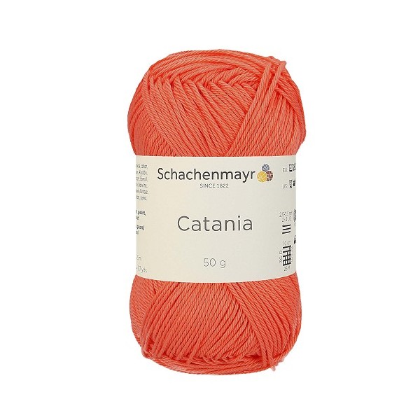 Pelote de Coton CATANIA 50g - Orange clair -Fil à tricoter - Photo n°1