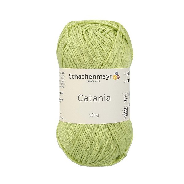 Pelote de Coton CATANIA 50g - Vert clair -Fil à tricoter - Photo n°1