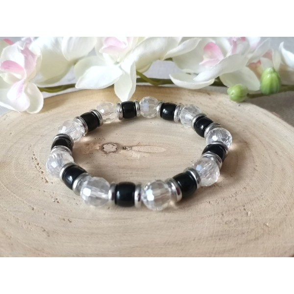 Kit bracelet fil élastique perles en verre laqué - Photo n°1