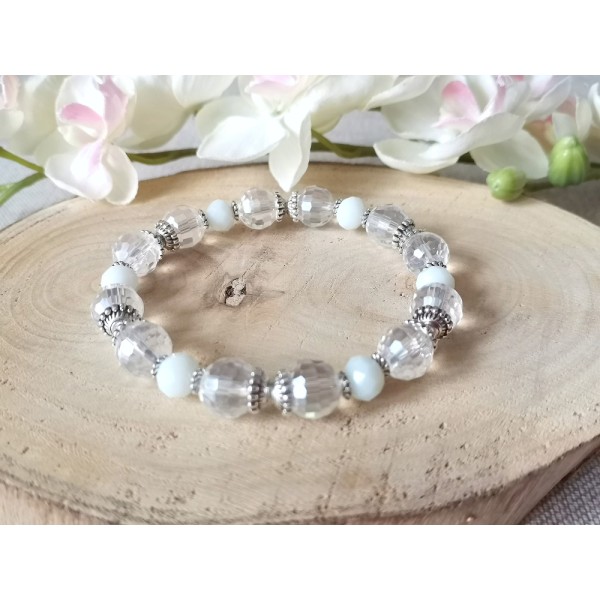 Kit bracelet fil élastique perles en verre laqué - Photo n°1