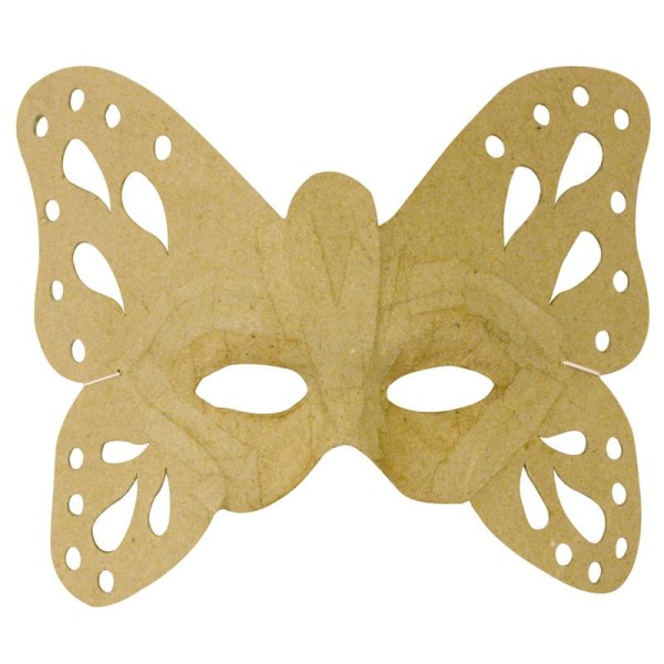Masque Papillon en papier mâché 23,5 cm - Photo n°1