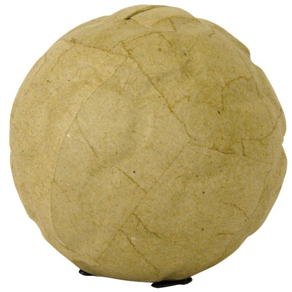 Ballon de foot tirelire en papier mâché diam 9,3 cm - Photo n°1