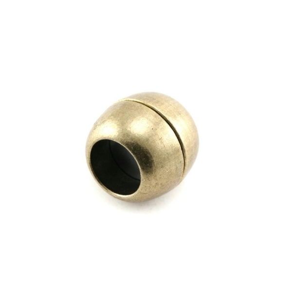 Fermoir magnétique métal tubulaire 16.5x6.8xtr10.5mm bronze - Photo n°1