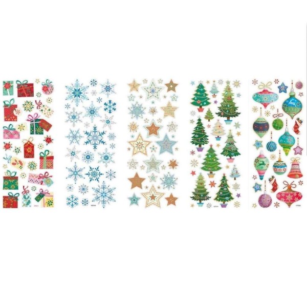 Stickers de Noël brillant 