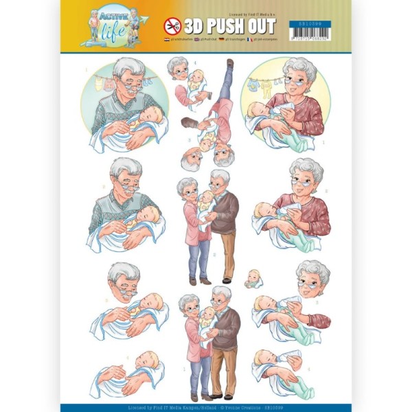 Carte 3D prédéc. - SB10399 - Active life - Grands parents et bébé - Photo n°1