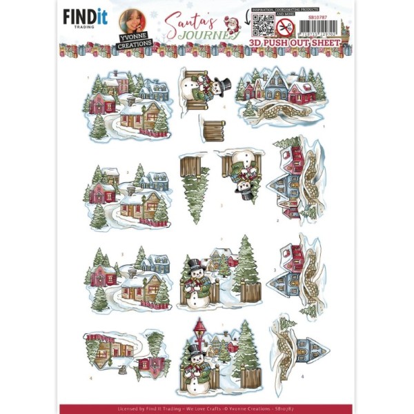 Carte 3D prédéc. - SB10787 - Santa' Journey - Village de Noël - Photo n°1