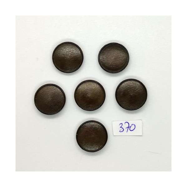 6 Boutons en résine gris foncé - vintage - 18mm - TR370 - Photo n°1