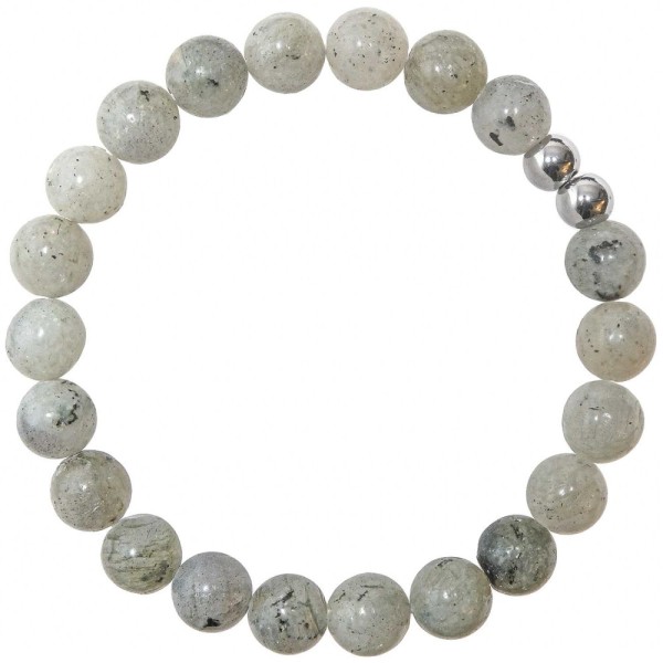 Bracelet en labradorite - perles rondes 8 mm. - Photo n°2