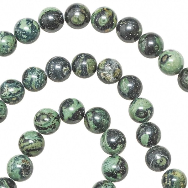 Bracelet en jaspe de Kambaba - Perles rondes 10 mm. - Photo n°3
