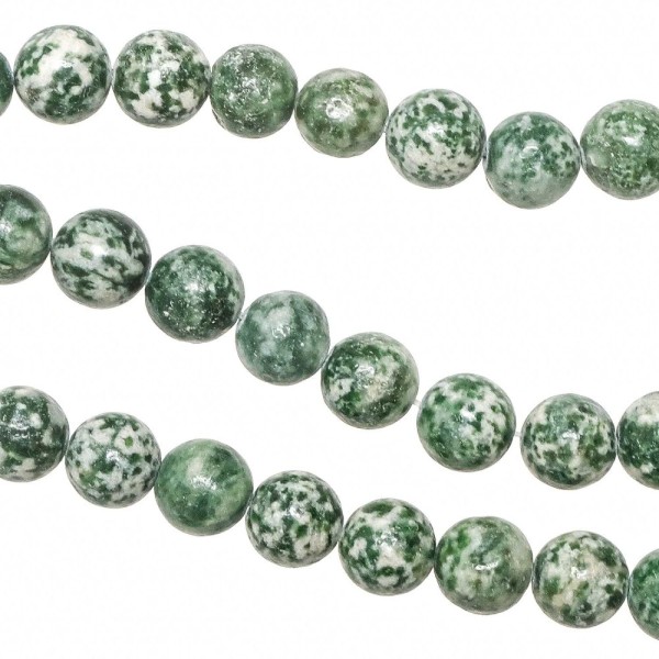 Bracelet en jaspe vert - Perles rondes 10 mm. - Photo n°3