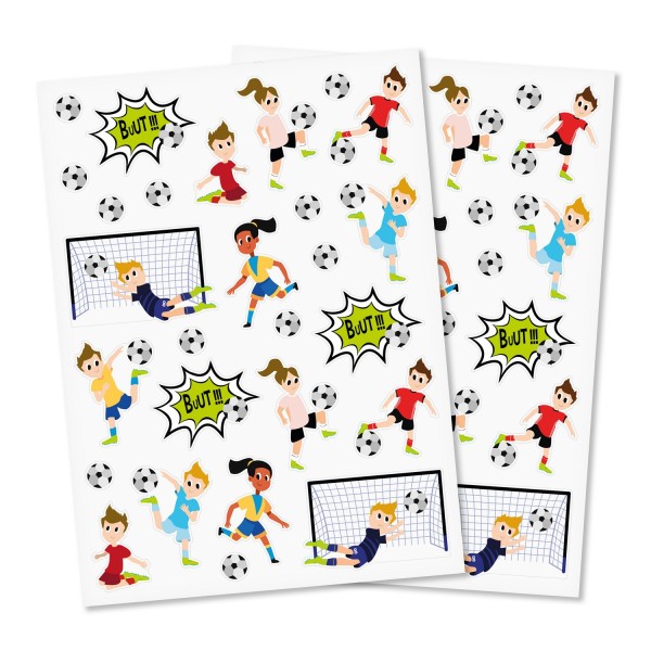 Gommettes - Football - Pour enfant - 2 planches - 54 pièces - Plusieurs tailles - Photo n°1