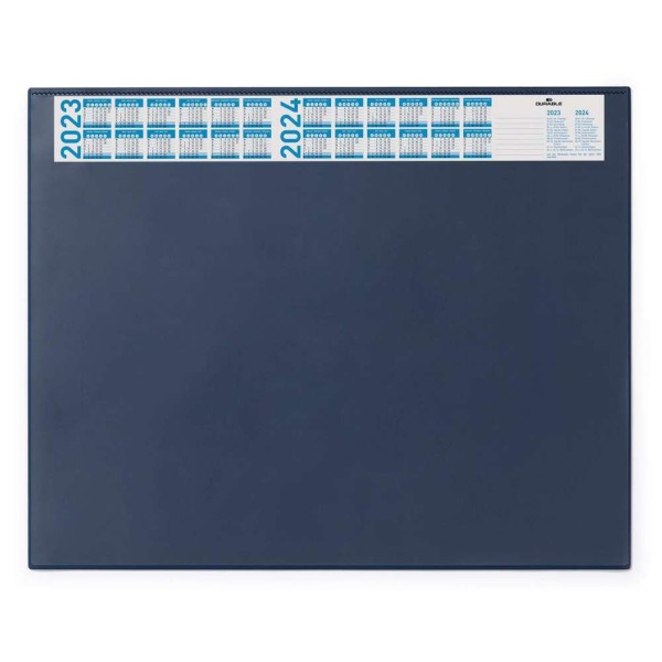 DURABLE - Sous-main avec calendrier annuel 65 x 52 cm Bleu foncé - Photo n°1