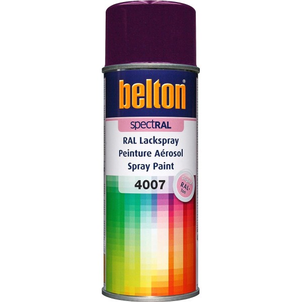 Bombe de peinture Belton Spectral RAL4007 violet pourpre 400ml - Photo n°1