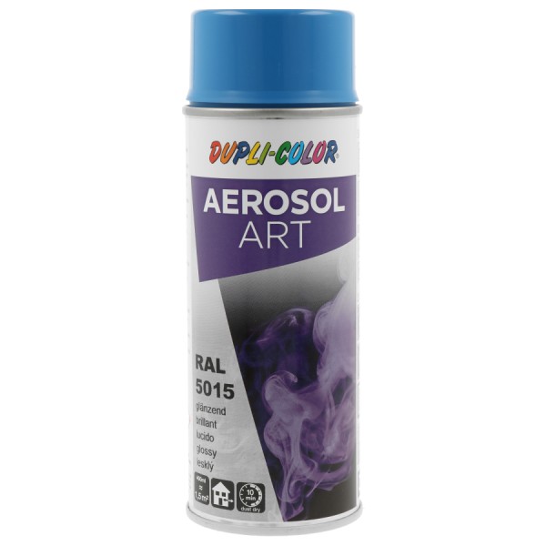 Bombe de peinture - Bleu ciel - RAL 5015 - Brillant - Tous supports - Aérosol Art - Photo n°1