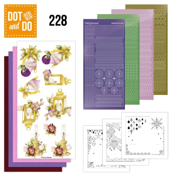 Dot and do 228 - kit Carte 3D  - Noël doré - Photo n°1