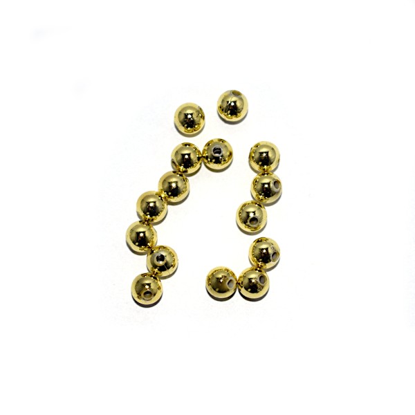 Perle ronde acrylique 4 mm doré x10 - Photo n°1