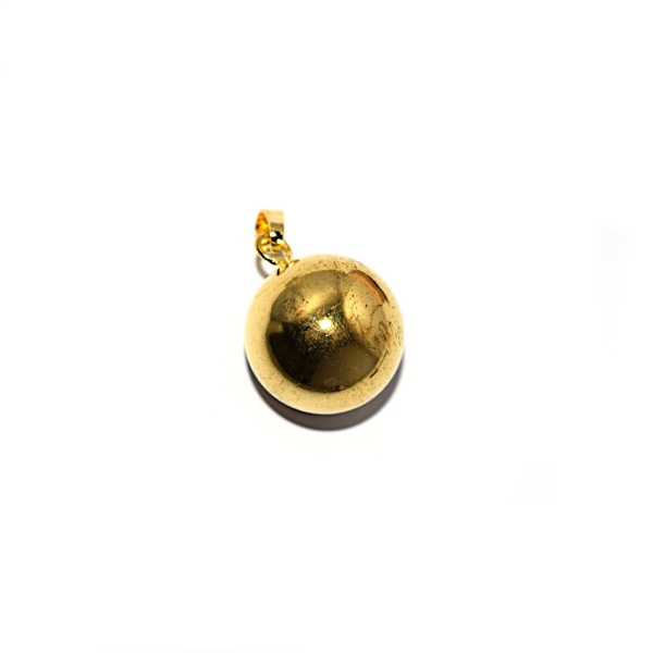 Pendentif bola de grossesse 24 mm doré - Photo n°1