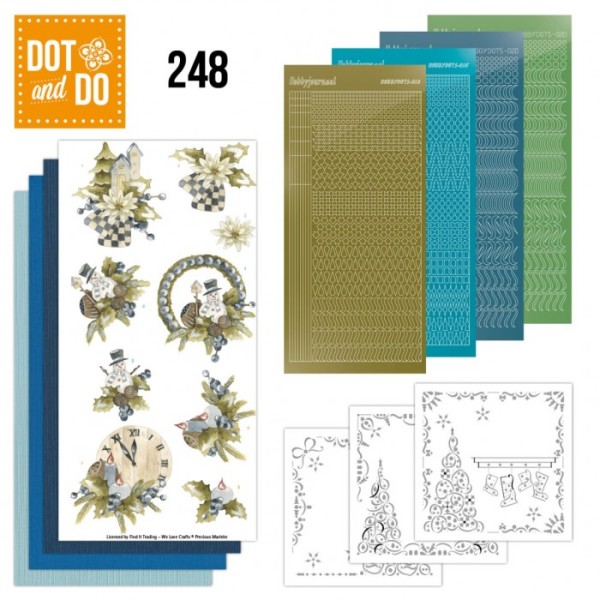 Dot and do 248 - kit Carte 3D  - Noël bleu - Photo n°1