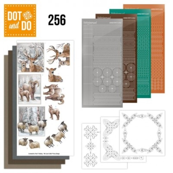 Dot and do 256 - kit Carte 3D  - Animaux dans la neige - Photo n°1