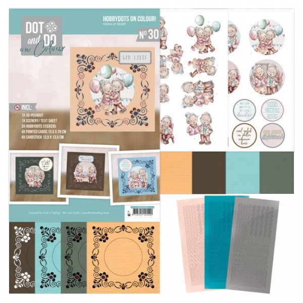 Dot and Do on Colour 30 - Kit Carte 3D - Jeunes de cœur - Photo n°1