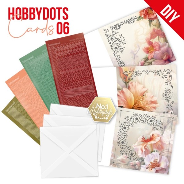 Kit cartes imprimées Hobbydots N°6 - Fleurs - Photo n°1