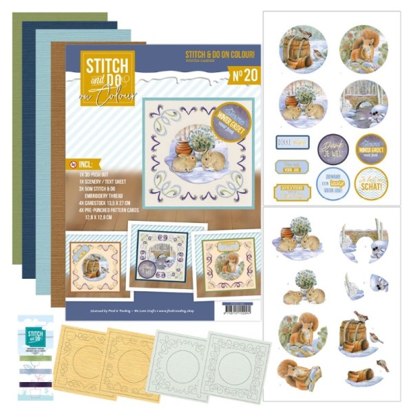 Stitch and Do on Colour 020 - Kit Carte 3D à broder de couleur - Jardin d'hiver - Photo n°1
