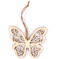 Forme en bois à décorer - Papillon ajouré - 9 x 7,5 x 0,3 cm