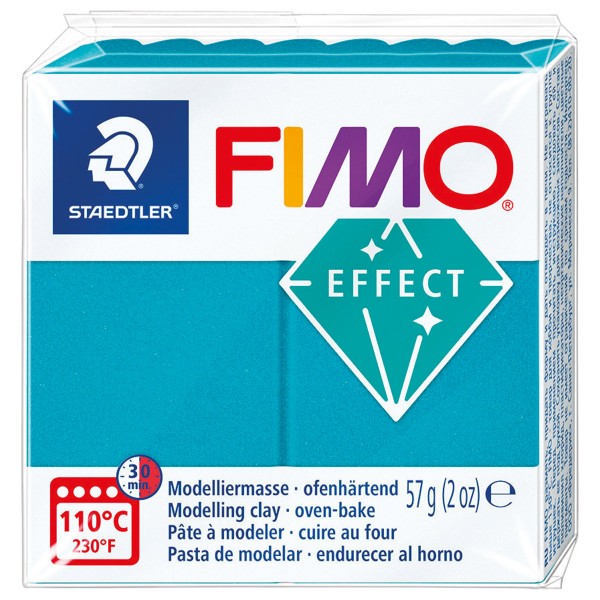 Pâte Fimo Effect Metal - Turquoise 825 - 57 g - Photo n°1