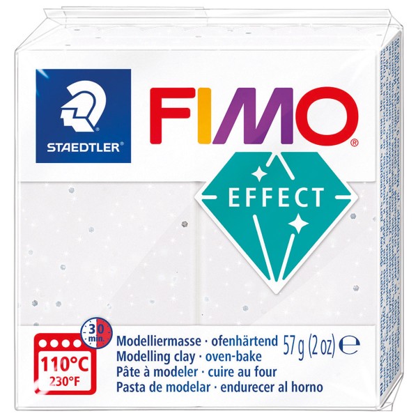 Pâte Fimo Effect Pierre - Granite Blanc 829 - 57 g - Photo n°1