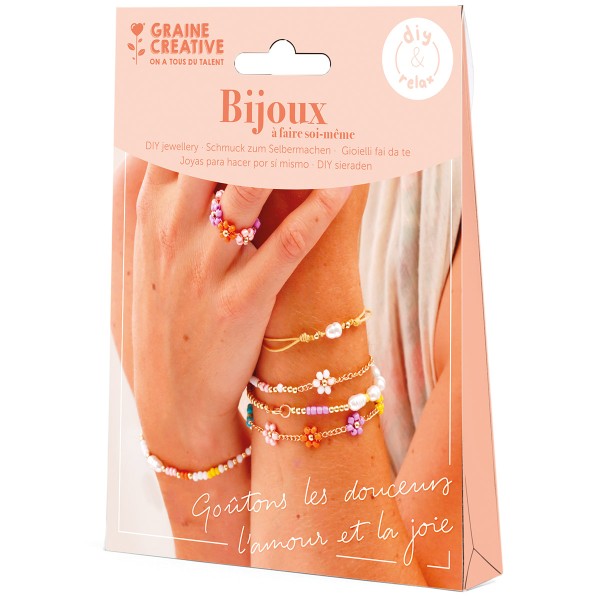 Kit Bijoux - Perles d'eau douce nacrées - Bracelets et Bagues - Photo n°1
