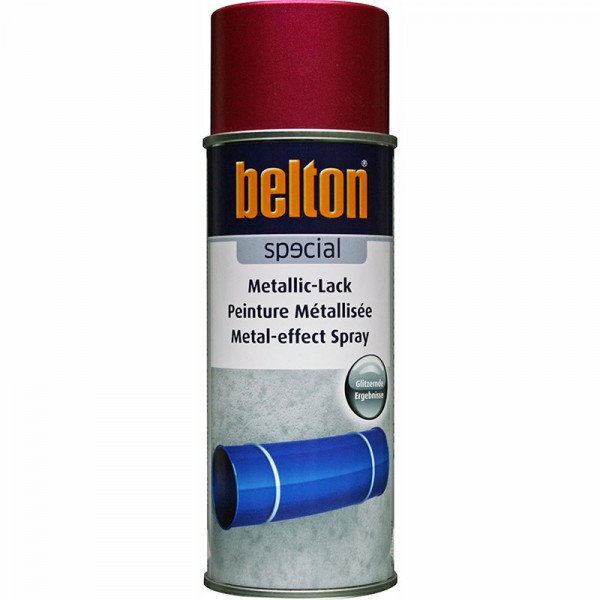 Bombe de peinture Belton effet métallisé rouge 400ml - Photo n°1