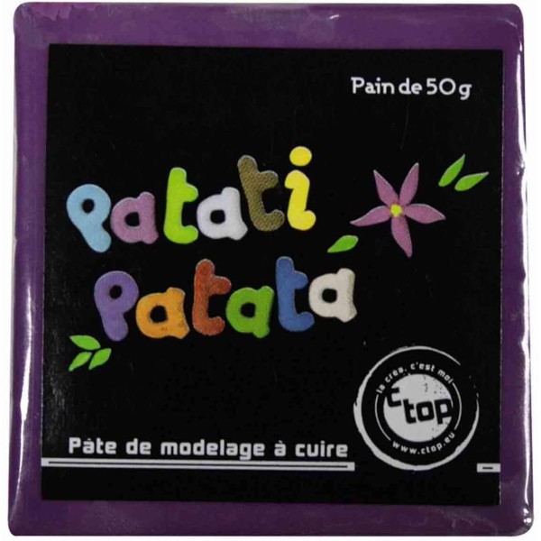Pâte modelage à cuire - 50g - violet - Marque PATATI PATATA - - Photo n°1