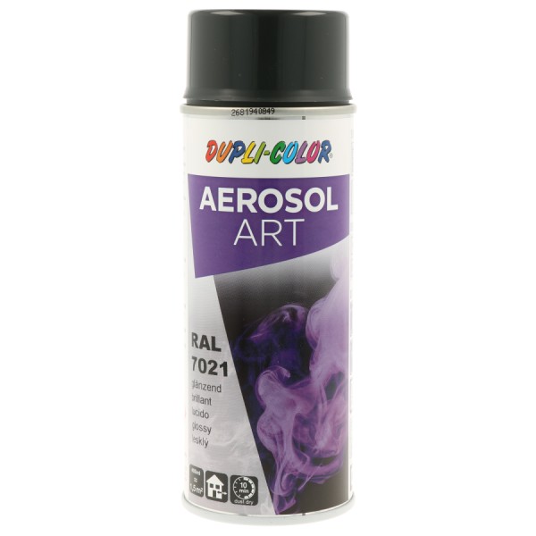 Bombe de peinture - Gris noir - RAL 7021 - Brillant - Tous supports - Aérosol Art - Photo n°1
