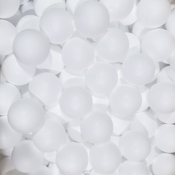 1000 petites boules polystyrène diam. 4 cm/40 mm, Sphères Styropor blanc densité pro - Photo n°1