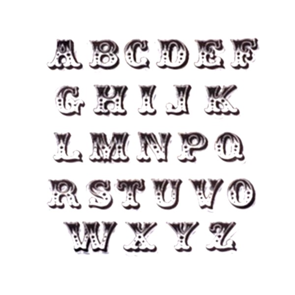 Tampon silicone transparent alphabet hauteur 23mn (03) - Photo n°1