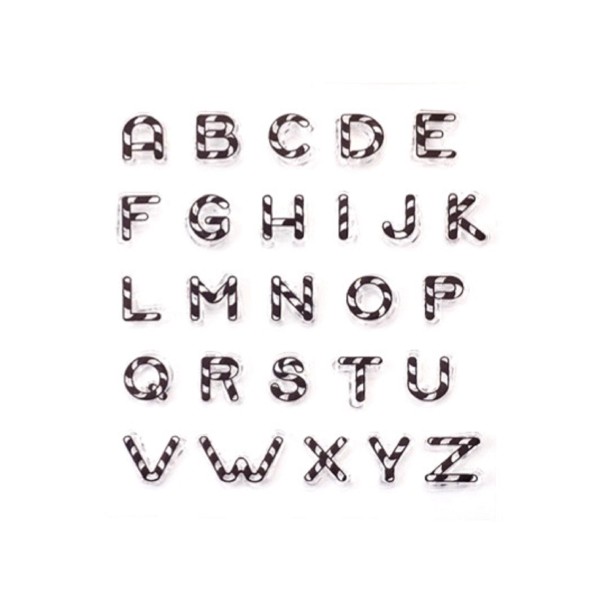 Tampon silicone transparent alphabet hauteur 20mn (01) - Photo n°1